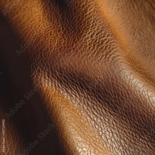 Detailed texture of soft brown leather surface for design and craft projects.