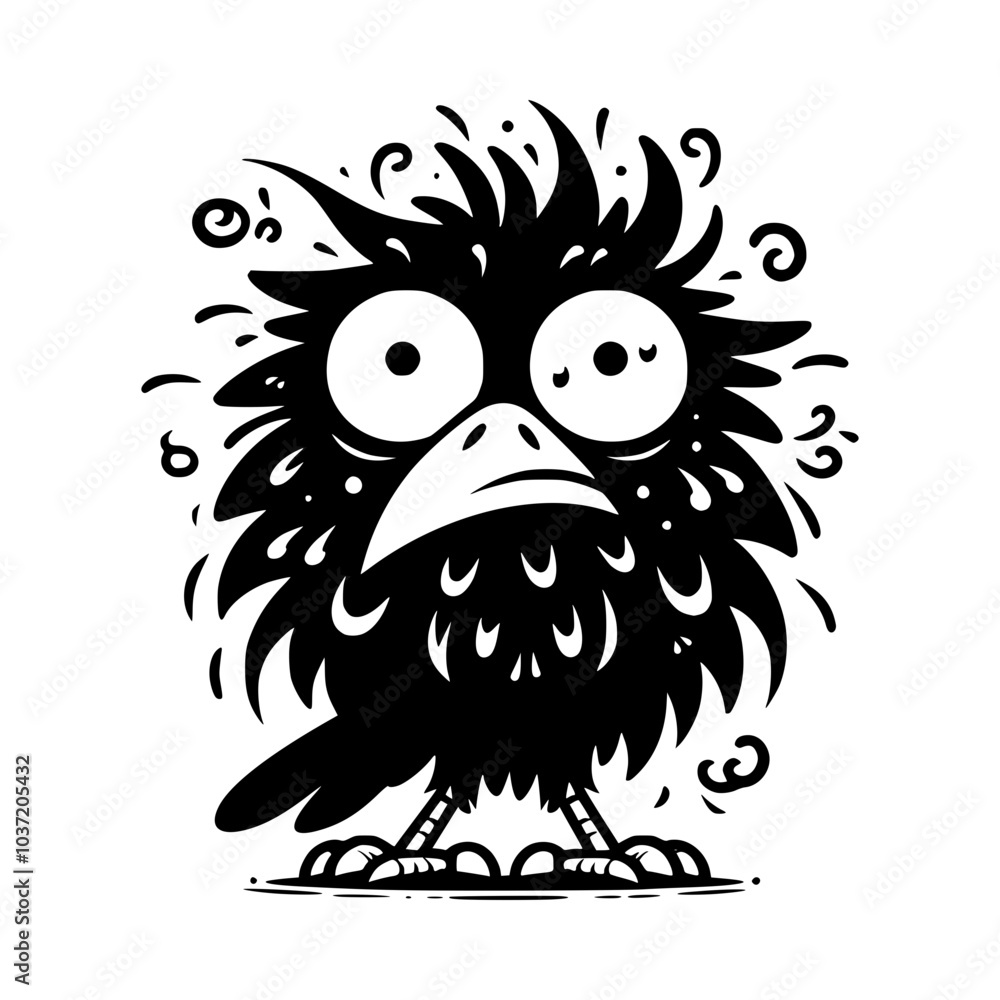 Obraz premium Frazzled Crow