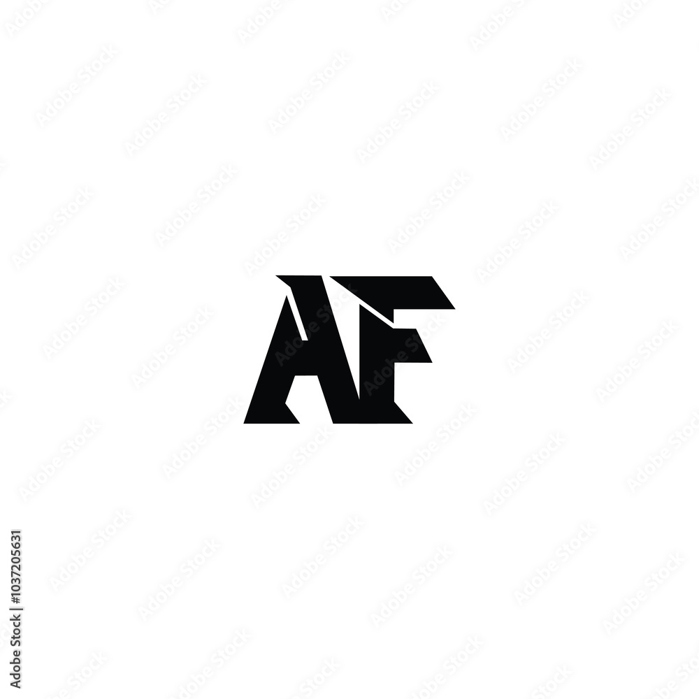 AF monogram logo design letter text name symbol monochrome logotype alphabet character simple logo