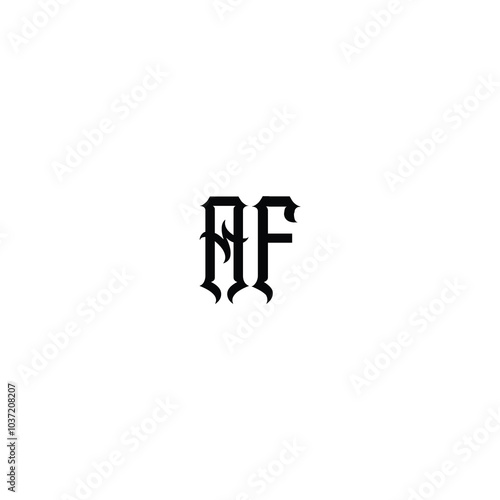 AF monogram logo design letter text name symbol monochrome logotype alphabet character simple logo