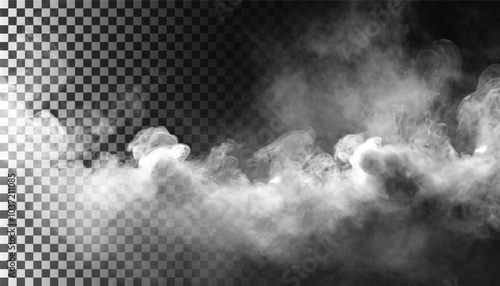 PSD Fog or smoke isolated transparent background. White cloudiness, mist, smog, dust, vapor PNG 27