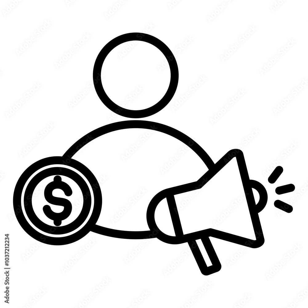 Salesman Outline Icon Salesman Outline Icon