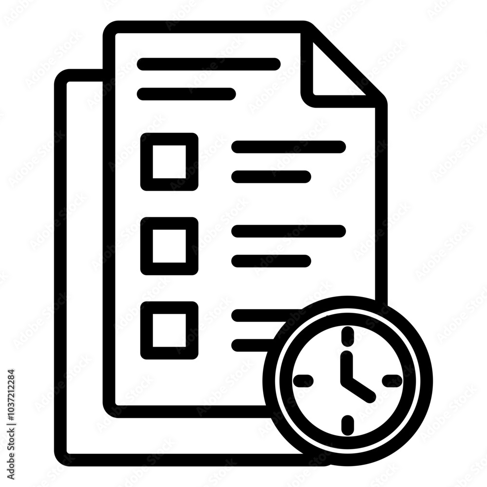 Planning Outline Icon Planning Outline Icon