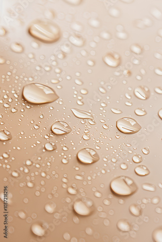 Close up of a surface with water droplets on it