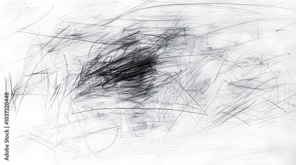 Obraz premium Monochromatic Chaos: An abstract background with pencil lines crisscrossing in shades of gray. The randomness creates visual energy. 