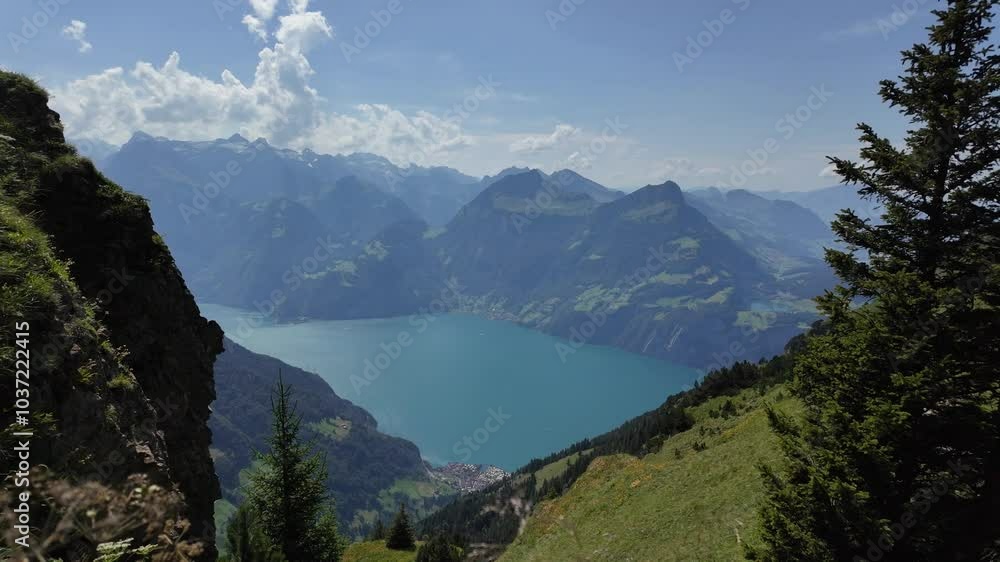Scenic View of Lake Lucerne, Switzerland – Tranquil Waters and Alpine Landscape Scenic View of Lake Lucerne, Switzerland – Tranquil Waters and Alpine Landscape