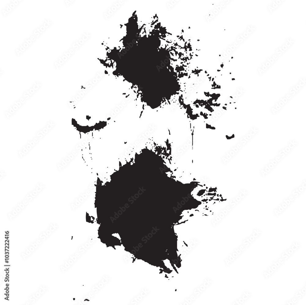 black ink brush dropped splash splatter black ink brush dropped splash splatter