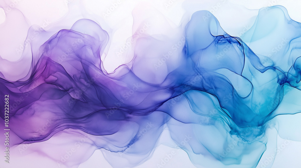 Abstract background fluid watercolor like background with soft blending of purples and blues. Abstract background fluid watercolor like background with soft blending of purples and blues.