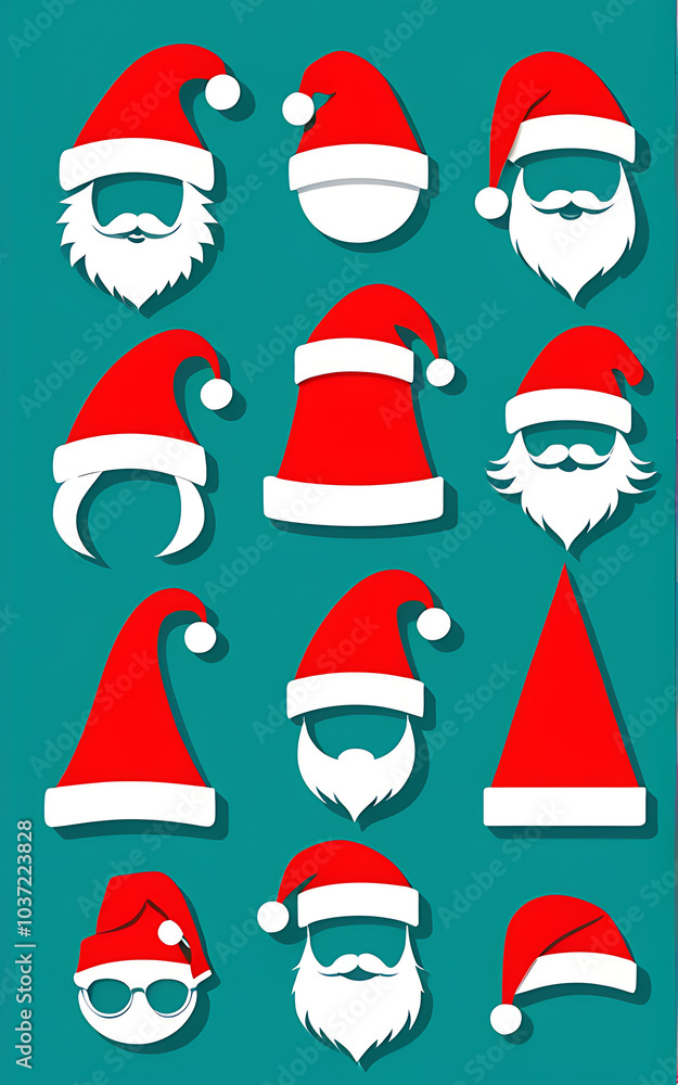small children wear festive santa hats special holiday occasions small children wear festive santa hats special holiday occasions