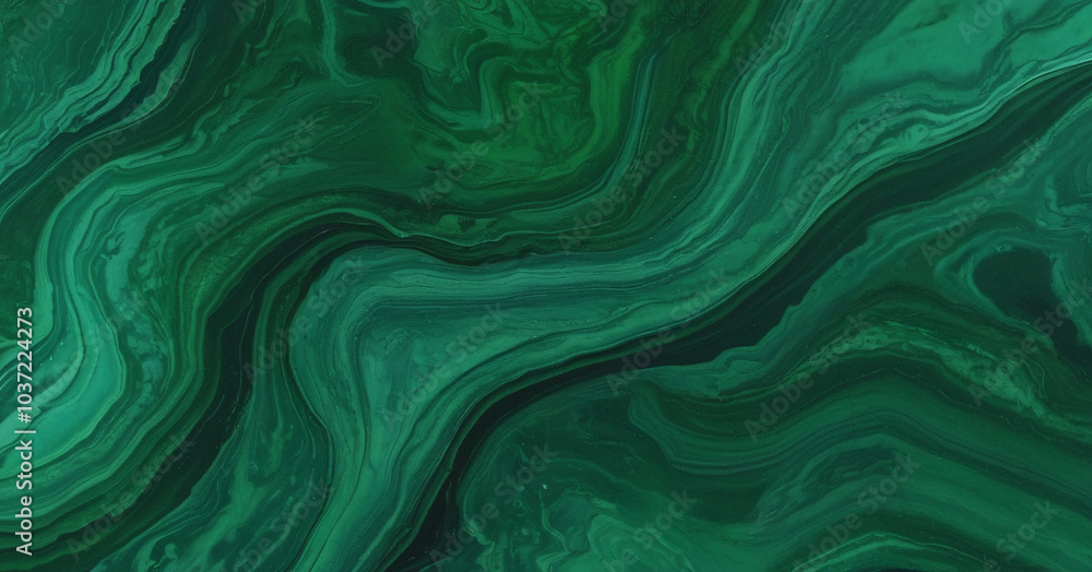 Obraz premium Abstract Green Marble Swirl Texture Background Design