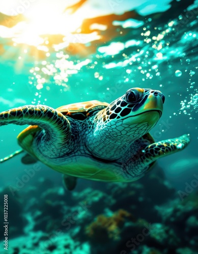 Sea turtles photo