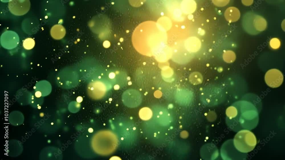 Abstract green and yellow bokeh background with blurred lights Abstract green and yellow bokeh background with blurred lights