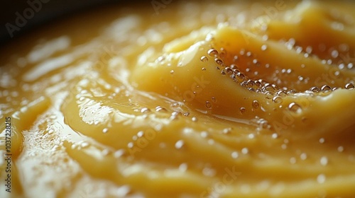 Close-up of velouté sauce. photo