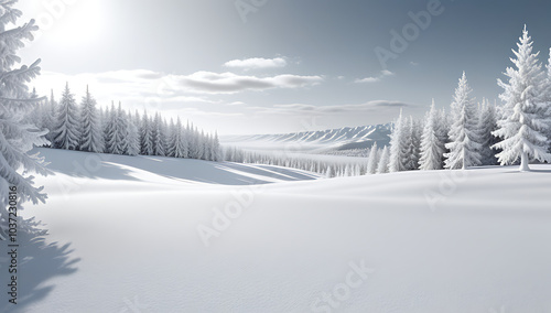 snowy landscape plenty white space surrounding large canvas artistic use purposes