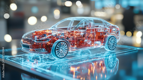 Wallpaper Mural Exploring the future of automotive innovation a transparent look inside an advanced car design Torontodigital.ca