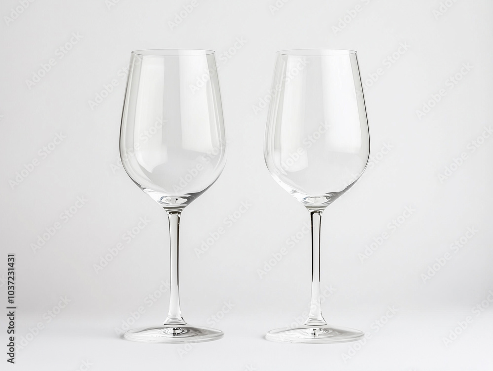 pair of moving wine glasses over a white background pair of moving wine glasses over a white background