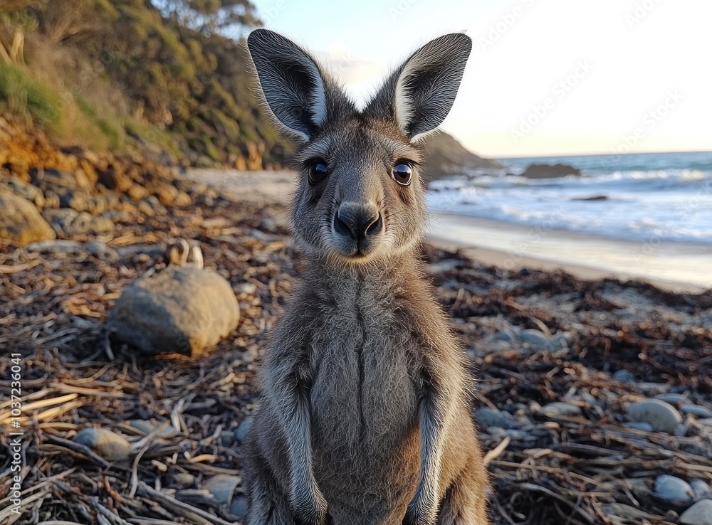 Kangaroo on the Beach Kangaroo on the Beach