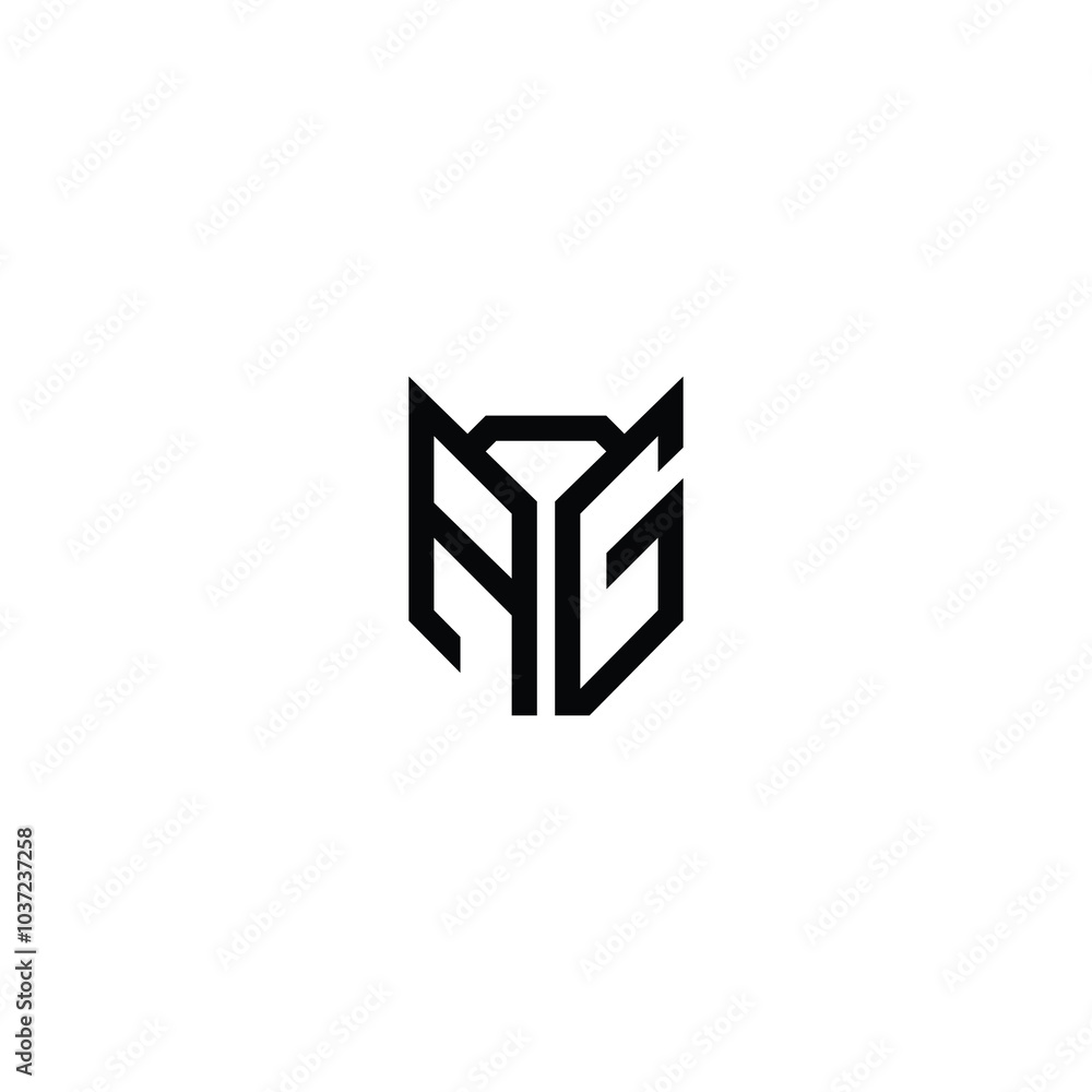 AG monogram logo design letter text name symbol monochrome logotype alphabet character simple logo AG monogram logo design letter text name symbol monochrome logotype alphabet character simple logo