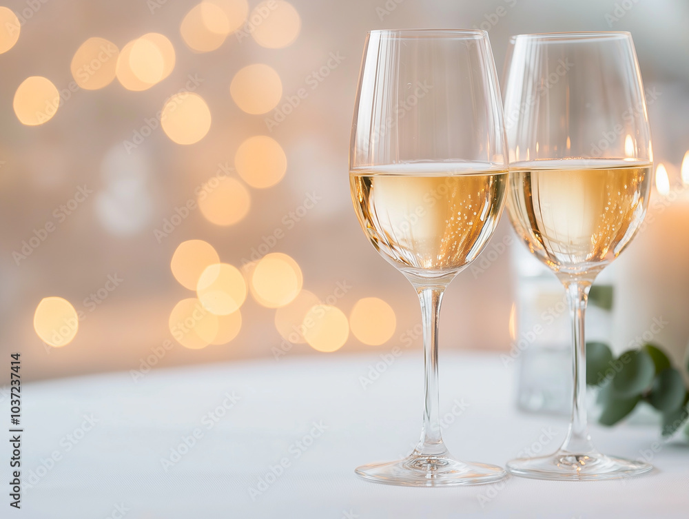 Romantic Wine Glass with Candles Romantic Wine Glass with Candles