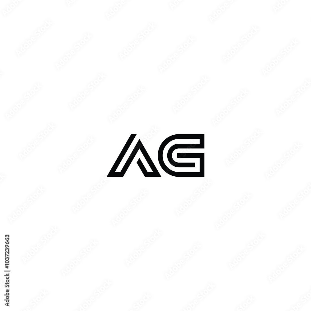 AG monogram logo design letter text name symbol monochrome logotype alphabet character simple logo AG monogram logo design letter text name symbol monochrome logotype alphabet character simple logo