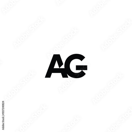 AG monogram logo design letter text name symbol monochrome logotype alphabet character simple logo