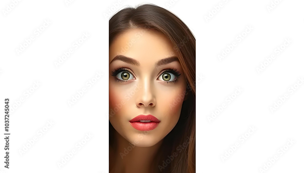 Gros plan visage de femme expressif Gros plan visage de femme expressif