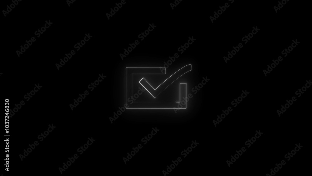 Image of a choice neon lamp made of neon lamps on a background in the form of a dark brick wall.4k. Image of a choice neon lamp made of neon lamps on a background in the form of a dark brick wall.4k.