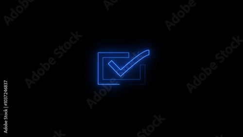 Image of a choice neon lamp made of neon lamps on a background in the form of a dark brick wall.4k.