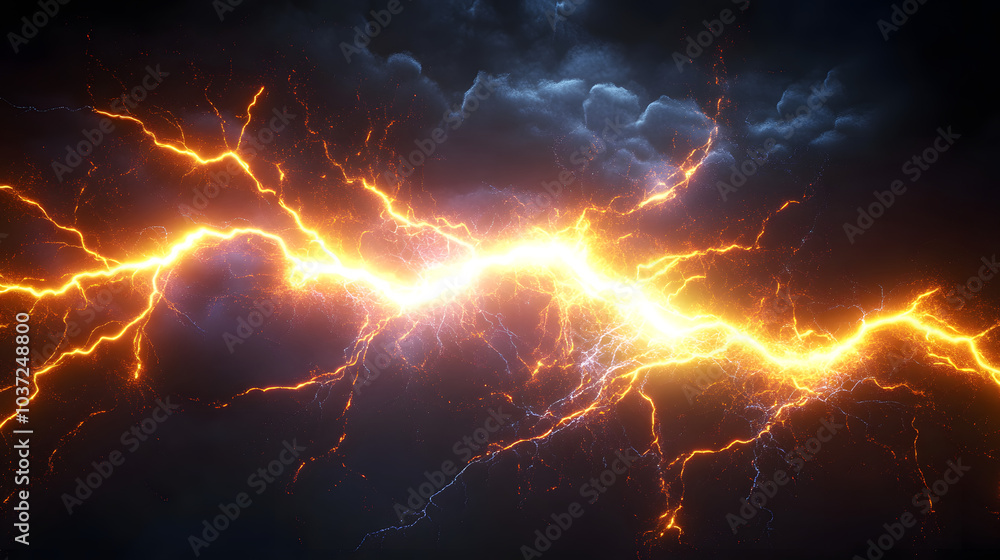 lightning strike colored 3d rendering element lightning strike colored 3d rendering element