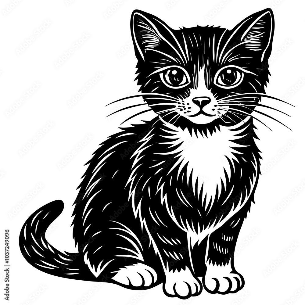Cat Silhouette Black Vector Cat Silhouette Black Vector