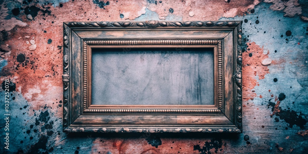 Naklejka premium Grungy Frame Template for Web Design and Advertising Use - Versatile Background for Mockups and Creative Projects