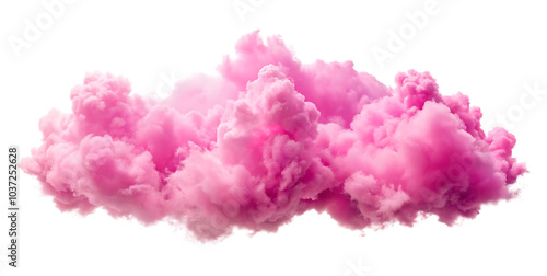 pink clouds isolated on white background as transparent. PNG. AI GENERATED.