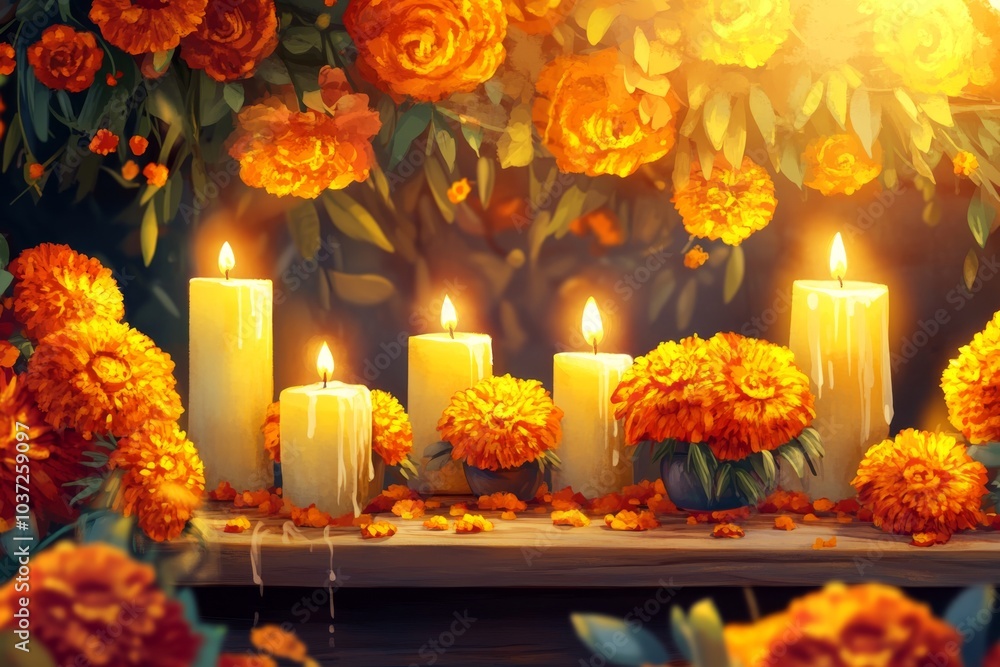 Beautifully Arranged Altar with Sacred Elements Beautifully Arranged Altar with Sacred Elements