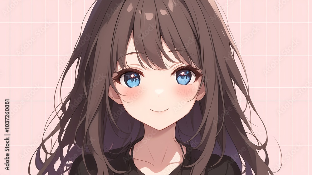 アニメ調の日本人美少女の様々なシーン_表情 アニメ調の日本人美少女の様々なシーン_表情