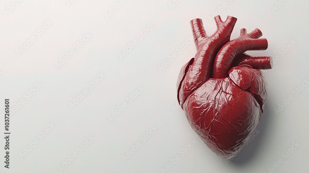 Realistic Heart Model on Neutral Background