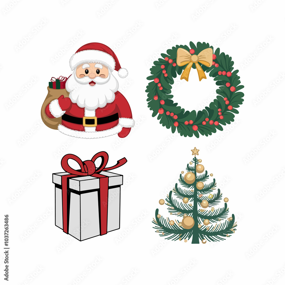 Collection of SVG Illustrations for Christmas. Collection of SVG Illustrations for Christmas.