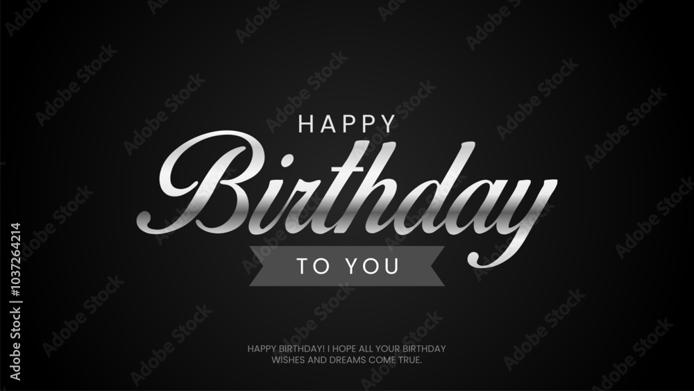 Happy Birthday To You Golden and Silver Text with Modern Font in vector illustration. This concept design for thank you card, banner or advertising.
Happy Birthday To You Golden and Silver Text with Modern Font in vector illustration. This concept design for thank you card, banner or advertising.