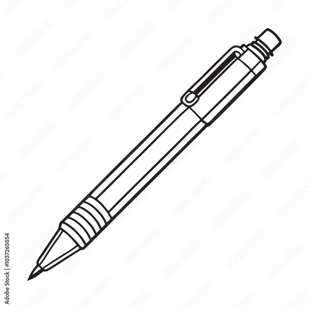 Silhouette vector style pen with white background Silhouette vector style pen with white background