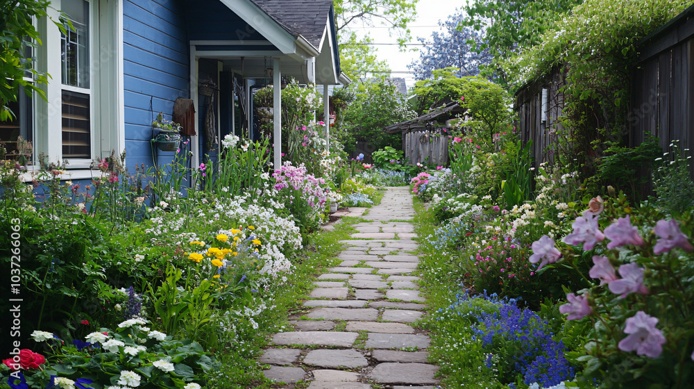 A quaint garden path bordered by fragrant flowering shrubs, providing a sensory experience in nature. A quaint garden path bordered by fragrant flowering shrubs, providing a sensory experience in nature.