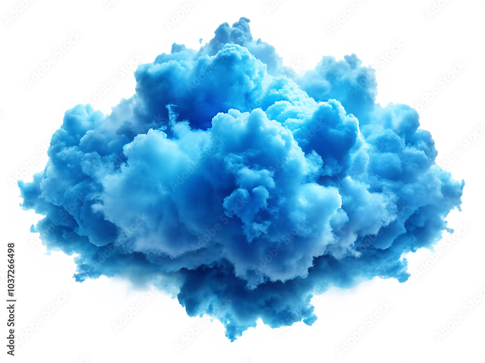 Blue clouds isolated on white background as transparent. PNG. AI GENERATED. Blue clouds isolated on white background as transparent. PNG. AI GENERATED.