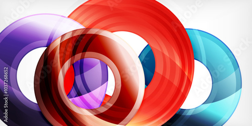 Circles, round elements, ring shapes premium background. Vector Illustration For Wallpaper, Banner, Background, Card, Book Illustration, landing page