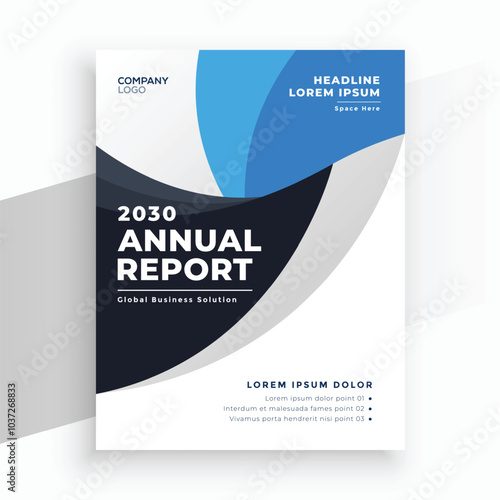 modern annual report cover book business template design decoration