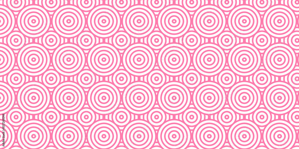 Abstract Overlapping Pattern. Seamless geometric ocean spiral pattern and abstract circle wave lines. pink seamless tile stripe geomatics create retro line backdrop pattern background. Abstract Overlapping Pattern. Seamless geometric ocean spiral pattern and abstract circle wave lines. pink seamless tile stripe geomatics create retro line backdrop pattern background.