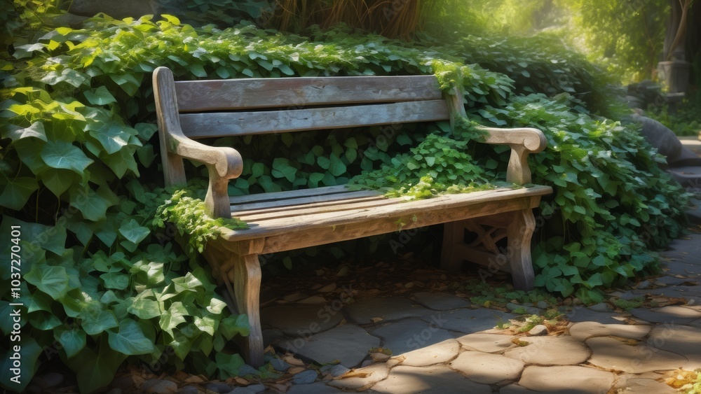 wooden bench in the park wooden bench in the park