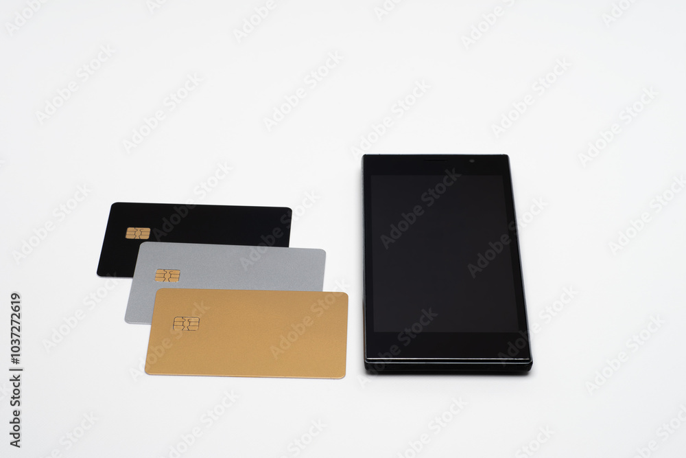 スマートフォンとクレジットカード スマートフォンとクレジットカード