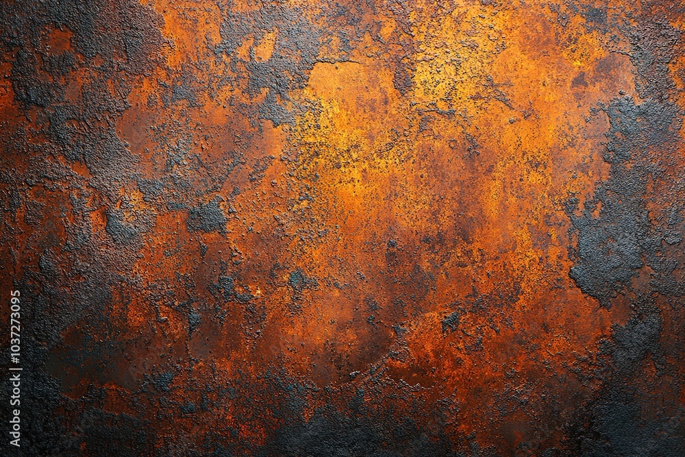A background of rusted, orange metal with distressed textures, creating an industrial and gritty atmosphere A background of rusted, orange metal with distressed textures, creating an industrial and gritty atmosphere