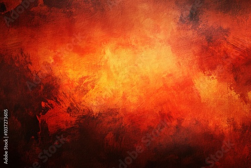 Abstract red and orange background, dark brown background, blurred, grunge texture