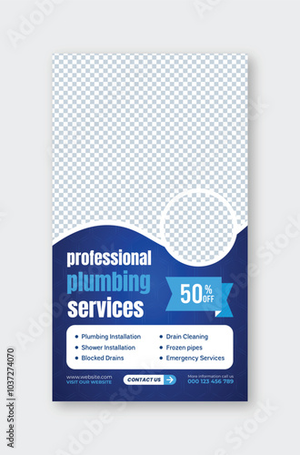 Professional Plumbing Service Instagram Post Design, Modern Plumbing Service Instagram Graphic, Plumbing Repair Instagram Design Template, Instagram Post Design for Plumbing Services, Stylish Plumbing