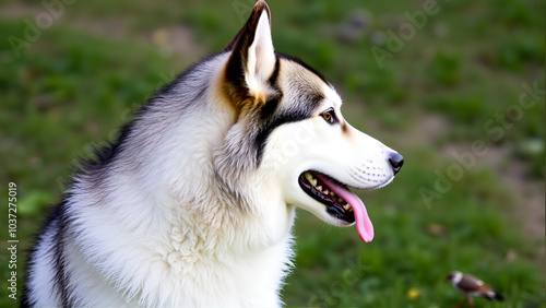 husky femelle de profil