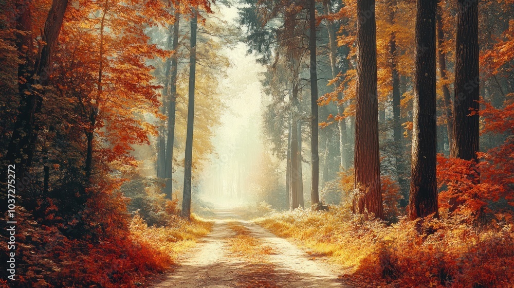 Fototapeta premium Autumn Forest Path
